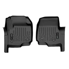 SMARTLINER SA0433 Front BLACK Floor Liners for Ford Super Duty Ext/Crew