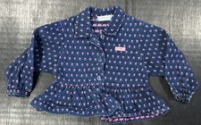 Vintage Girls Toddler Osh Kosh B'Gosh Denim Jacket 2 Or 3t Floral Rose