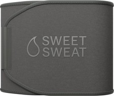 Sweet Sweat Compression Toning Belt Gray Lightweight Flexible Non-Slip Ab Gym
