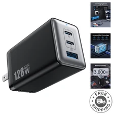 Advanced 128W GaN III USB C Charger - Portable Fast Charge for Laptops/Tablets