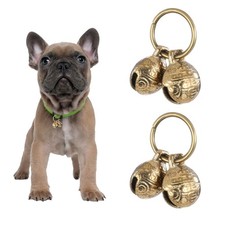Styquenzer Copper Bell for Dog Collar, 4 PCS Brass Dog Bells Extra Loud Colla...