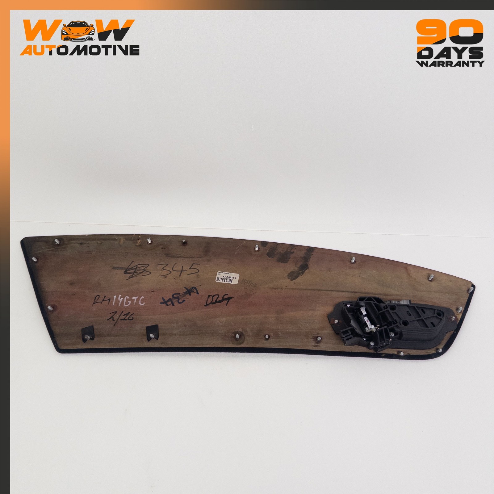 12-18 BENTLEY CONTINENTAL GTC RIGHT INTERIOR DOOR HANDLE TRIM BLACK OEM