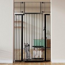 COMOMY 71" Extra Tall Pet Gate for Cats, 29.5-40.6" Extra Wide Cat Gate with ...