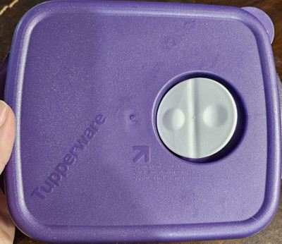 Tupperware Purple Microwaveable Rectangle Meal Prep Container 2.5 Cups 600ml