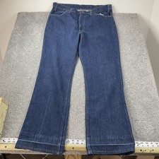 Vintage 1980 Levi s 646 Orange Tab Bellbottom Jeans 40x32 Fit 37x31 ALTERED