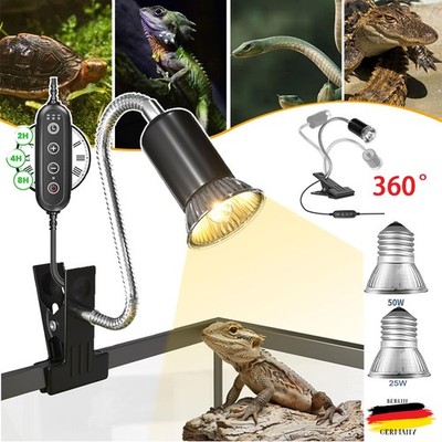 Schildkröten Wärmelampe Reptilien Terrarium Lampe UVA UVB 25+50W Heizlicht
