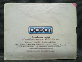 The Addams Family, notice - Nintendo NES EU PAL - NES-6Z-FRA