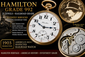 Hamilton 992 Railroad Pocket Watch 21J Serviced Fahys Montauk 10K GF Runs
