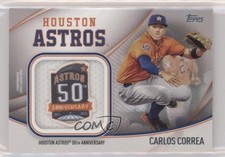 2020 Topps Special Event Jersey Sleeve Carlos Correa #JSES-CC Jumbo Patch 0s3