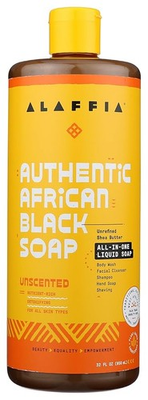 #ad Alaffia All In One Unscented African Black Soap 32 Fl Oz $14.99