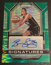 Breanna Stewart 2023 Panini Prizm WNBA Green Pulsar Auto #'d /25 -#SG-BSW