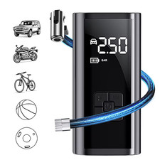 Mini Compressore Gonfiatore Digitale Automatico 150 PSI Powerbank Auto Bici