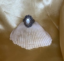 925 Mother Of Pearl / Black Onyx Ring