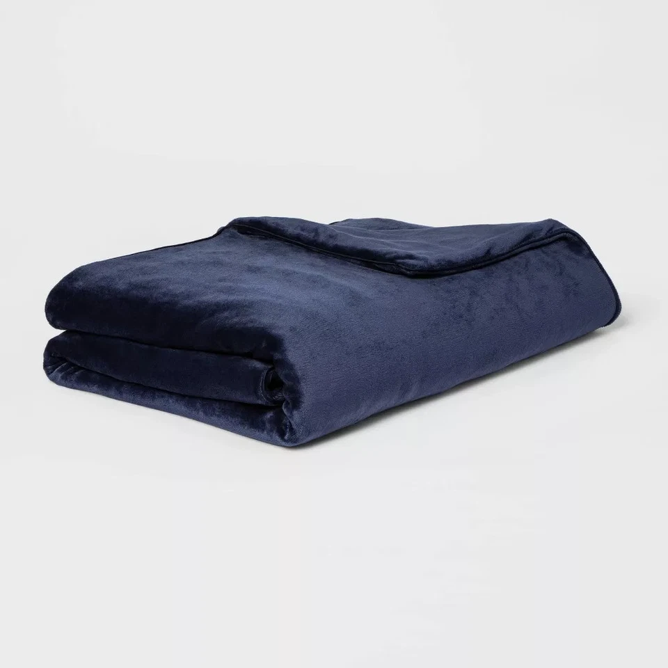 Micro Plush Weighted Blanket with Removable Cover - Threshold