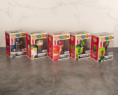 Pop! Teen Titans Go! Titans as Justice League Set Toysrus Exclusive SET OF 5