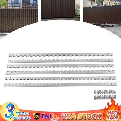 6pcs 1m Rails Steel Gear Slide Rack Track for Sliding Gate Opener max 2000KG USA