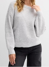Sonoma Goods For Life  Cozy Crewneck Women's Sweater Light Grey Size Medium New