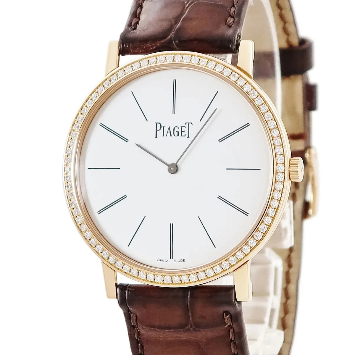 Piaget — Piaget Altiplano G0A36125 Diamond 38mm White Dial Mechanical (Manual) #HDW244