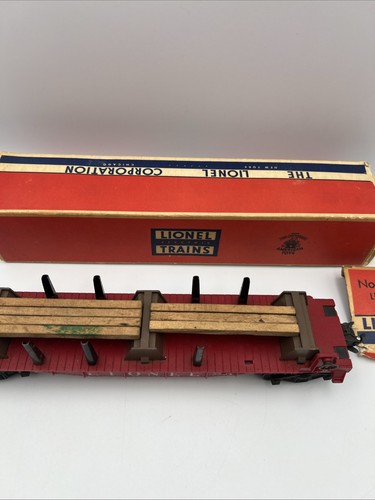 LIONEL RARE 6264 LUMBER CAR WITH ORIGINAL BOX O GAUGE POSTWAR 6511-2 - Picture 14 of 24