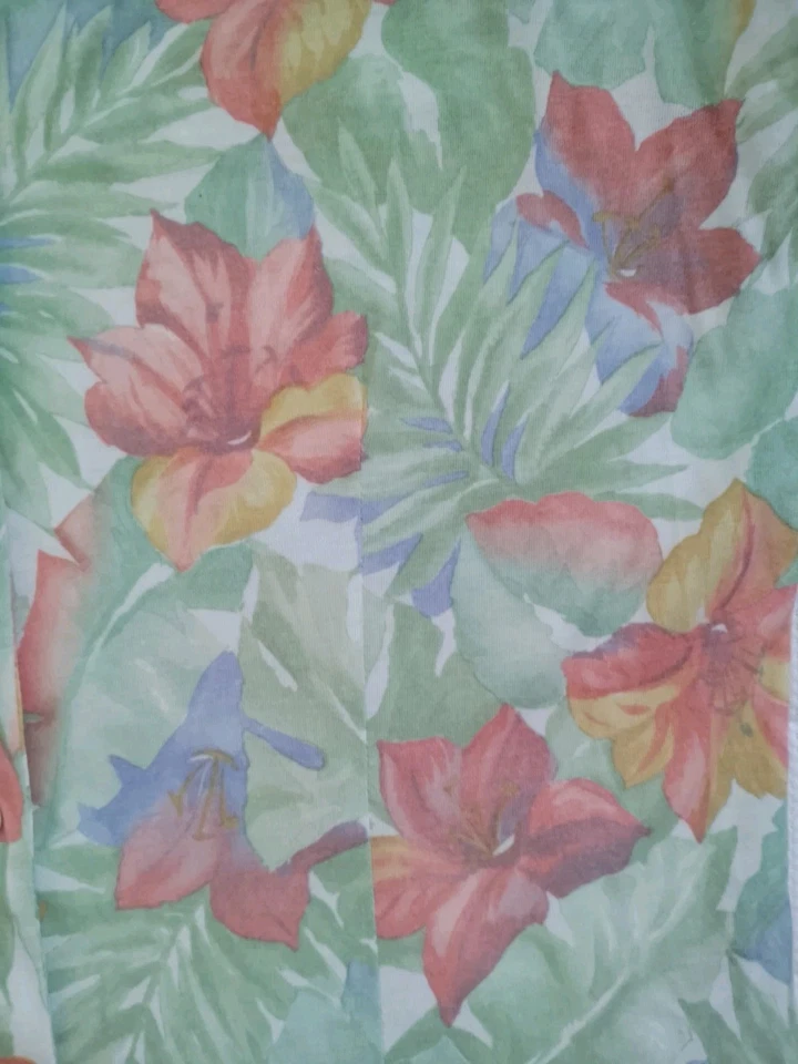 Vestido vintage floral sin mangas mezcla de algodón hecho en Reino Unido talla 16 Foto 4 de 4