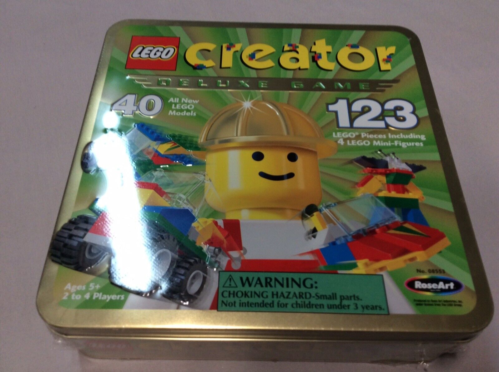 LEGO Set 08553 Creator Deluxe Game Rose Art Metal Tin Version NEW Factory Sealed