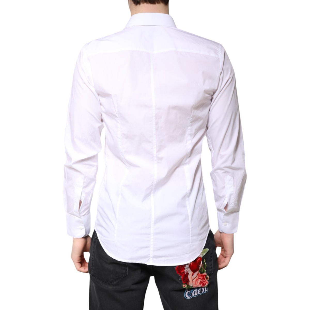 DOLCE & GABBANA Shirt White MARTINI Cotton Men Formal Dress