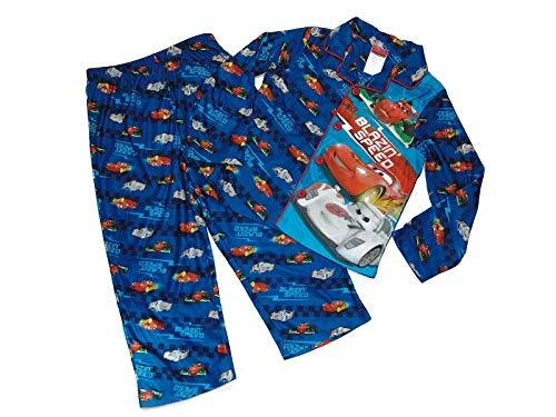 ALEXANDER MCQUEEN Cars Lightning McQueen Set Pigiama Cappotto di Flanella Ragazzo Taglia 4T