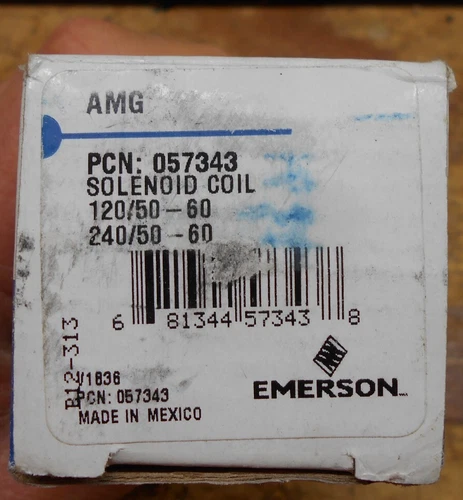Emerson/Alco 057343 Solenoid Coil AMG 120V/240V 50-60Hz