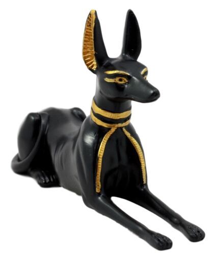Ebros Ägyptischer Klassischer Gott Anubis Schakal Hund Figur 5,5"L Gottheit des Jenseits - Bild 3 von 10