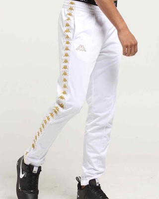 kappa white track pants