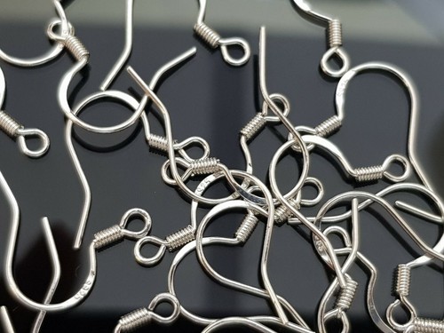 925 gestempelt glänzend Silber Ohrring Fisch französische Haken Ohr Drähte Schmuck Fundstücke - Bild 2 von 11