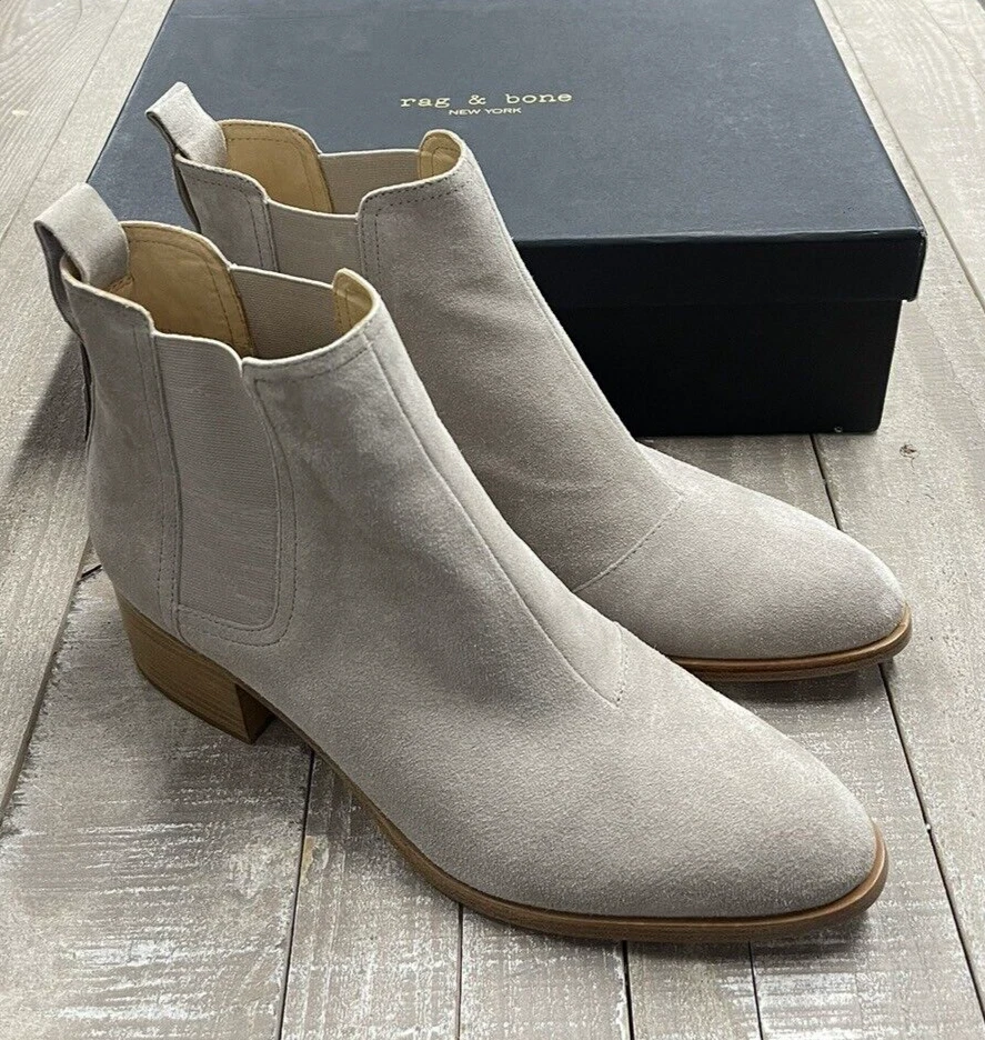 NIB 475 Rag Bone Walker Boot In Smoke Suede Size 35 US 5 eBay