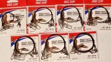 Eagle Claw Heavy Duty Wire Leaders BLACK  08012 Many Sizes Choose FREE S/H