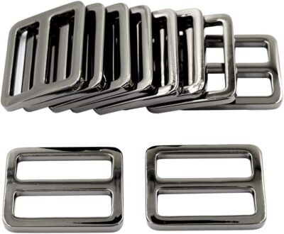 DGOL 10pcs 1 inch Zinc Alloy Slider Tri-glide Buttons Webbing Strap Tri Glide...