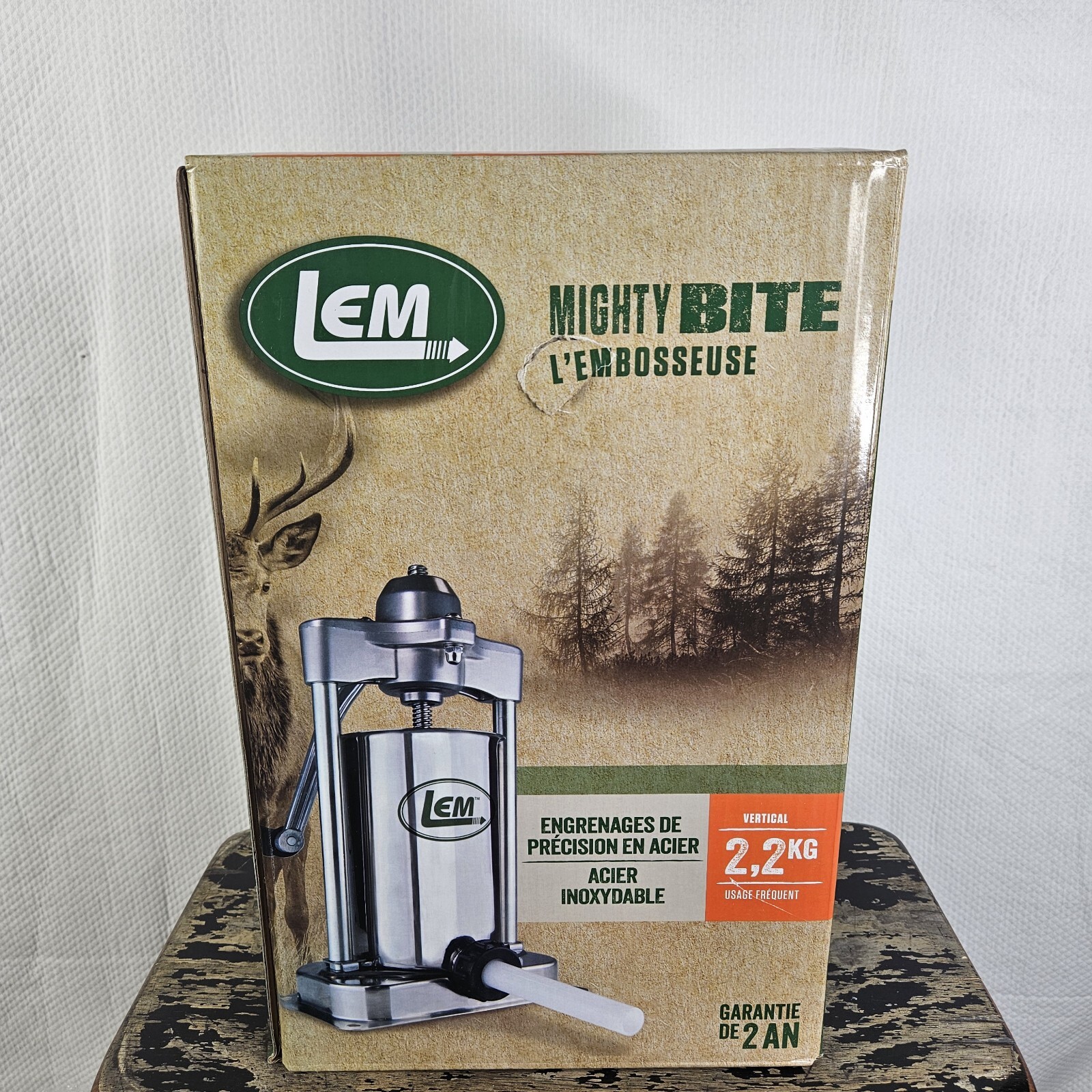 NIB Lem Mighty Bite Sausage Stuffer Vertical 5lb Hand Crank Sausage