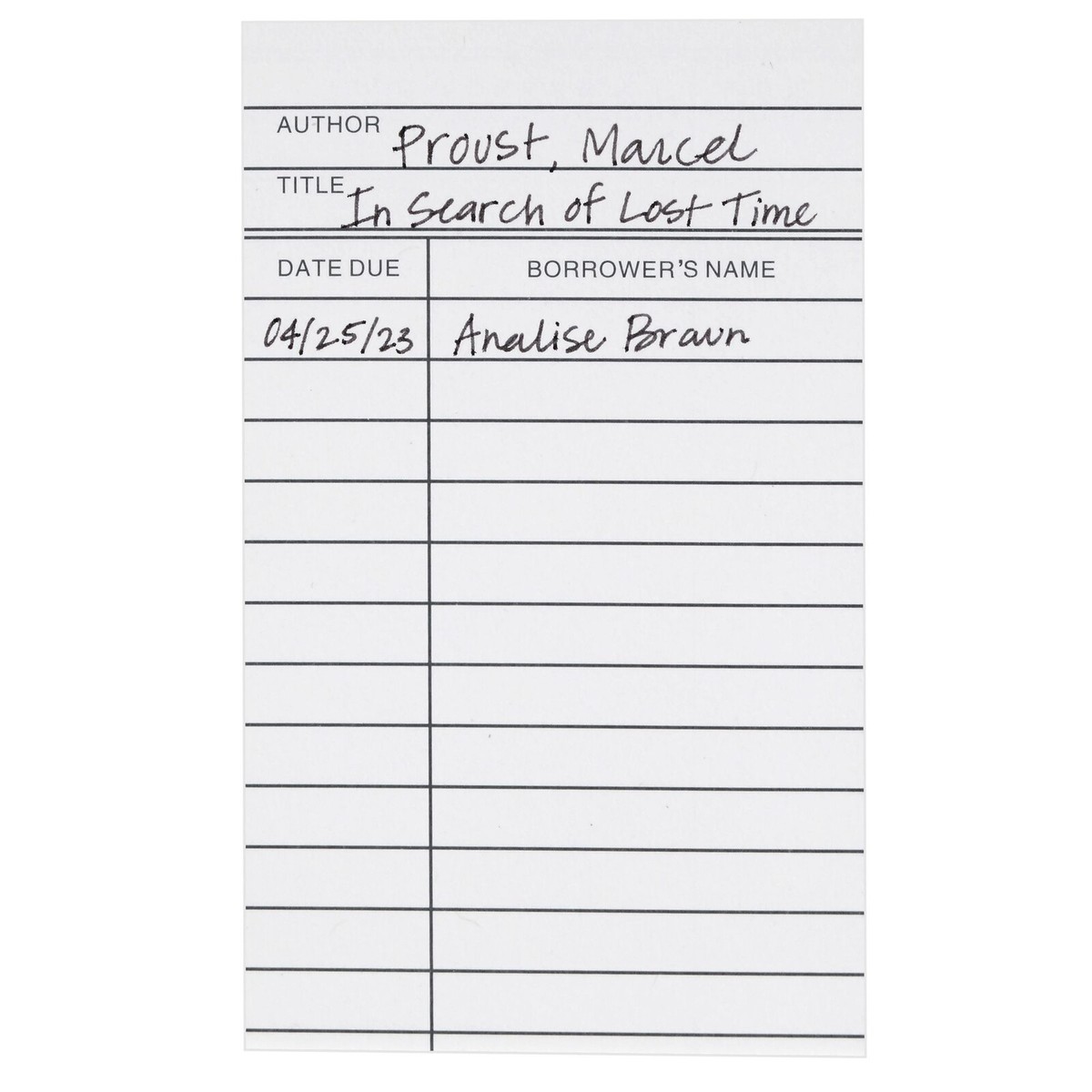 Printable Library Check Out Cards