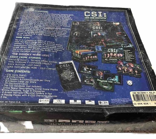CSI Crime Scene Investigation The Board Game 2004 Brand New Sealed - Picture 3 of 4
