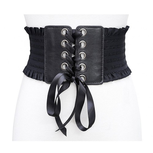Nappe stringate donna fibbia elastica vita larga elastico moda vita☾ - Foto 13 di 22