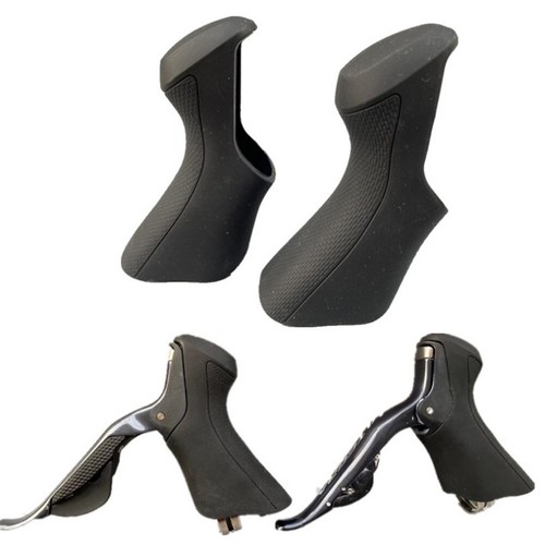 Protections/couvercles Pour Leviers De Vitesse Vélo - Paire Noire En Caoutchouc