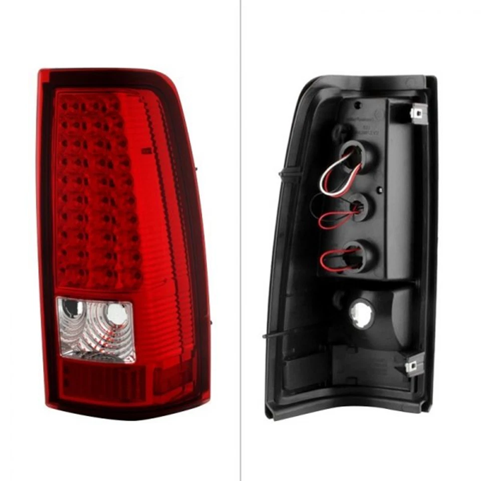 Par de luces traseras LED automáticas Spyder cromadas rojas/transparentes para Chevrolet Silverado 03-06 Foto 3 de 4