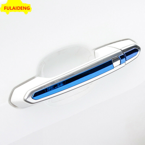 12P For Cadillac XT5 2016-2025 Blue Glossy Outside Door Handle Sticker Covers - Picture 4 of 5