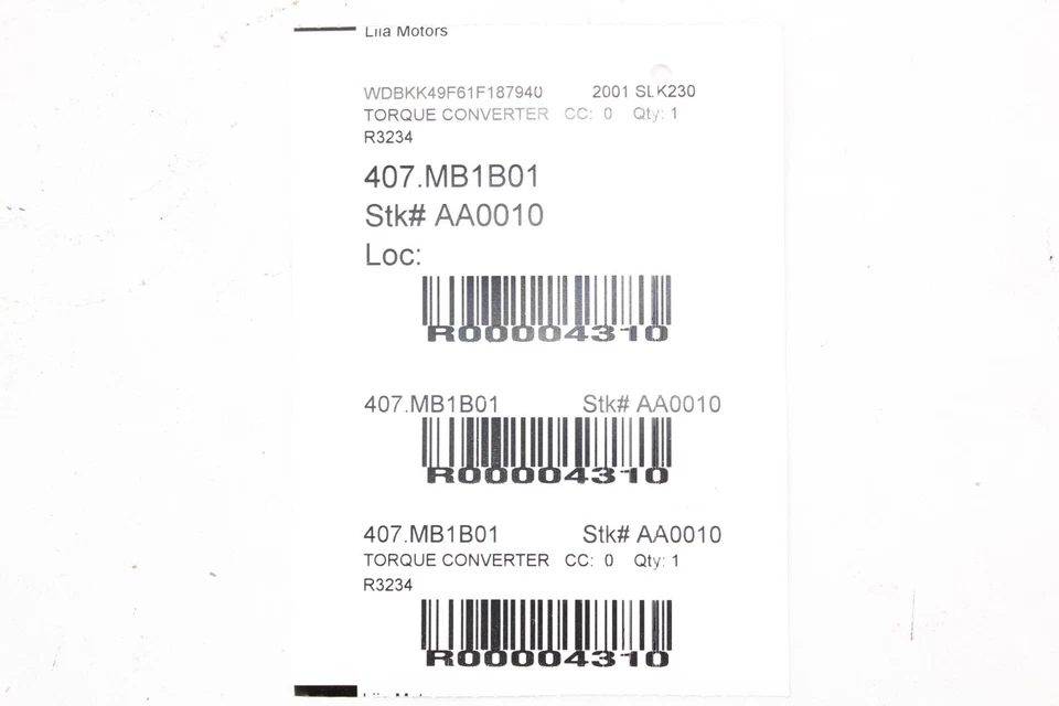 Mercedes R170 SLK230 C230 1997-2004 transmisión convertidor de par OEM Foto 4 de 4