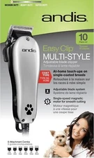 Andis Easy Clip Multi-Style Adjustable Blade Clipper 10 Piece Kit New