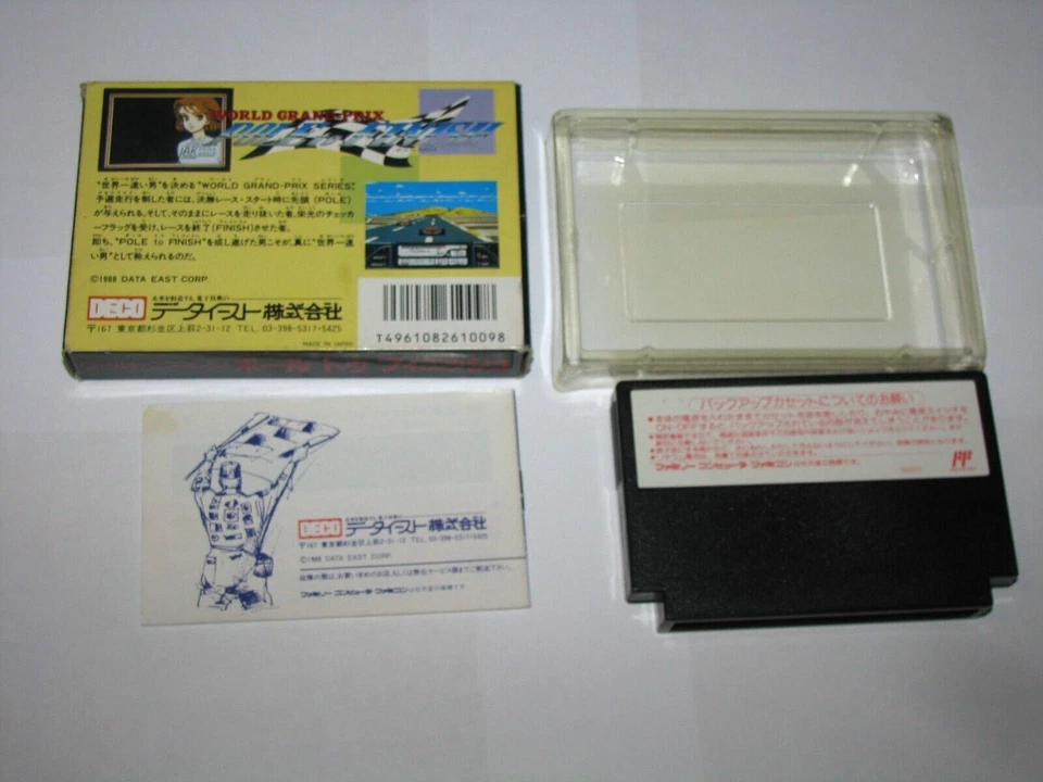 World Grand Prix Pole to Finish Famicom NES Japan import +box manual US Seller - Image 2 of 4
