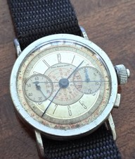 Raro Cronografo AYDIL Watch Extra Landeron 47 Reset corona carica Original Dial