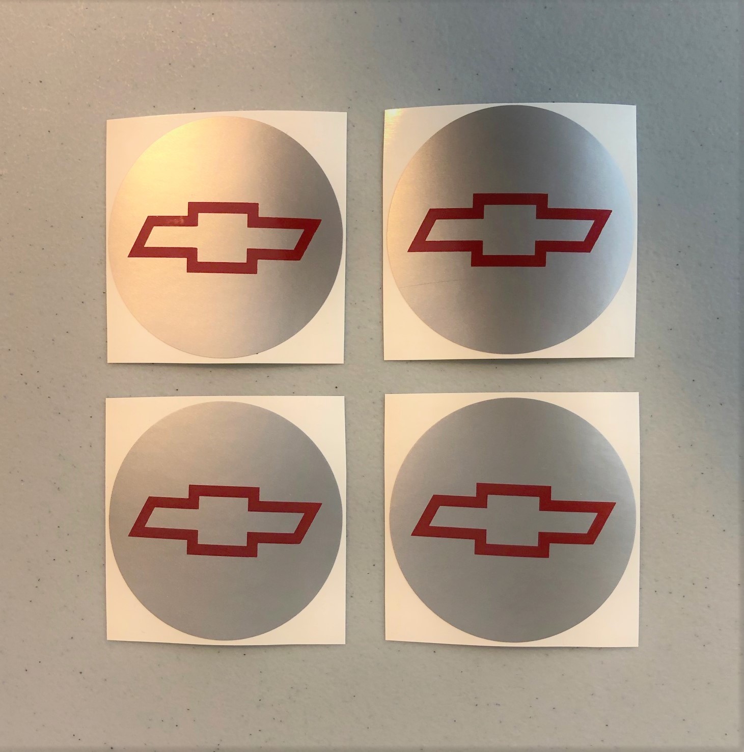 19962002 Camaro Bowtie ZR1 Wheel Center Cap Decals Silver W/Red