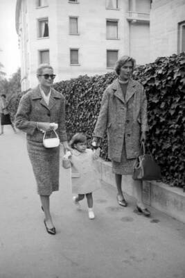 Grace Of Monaco And Her Daughter Caroline 1959 OLD PHOTO