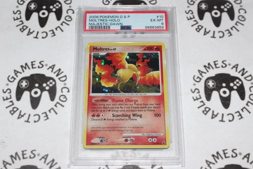 Moltres LV. 47 #10/100- PSA 6 - Pokemon TCG | Majestic Dawn Diamond & Pearl