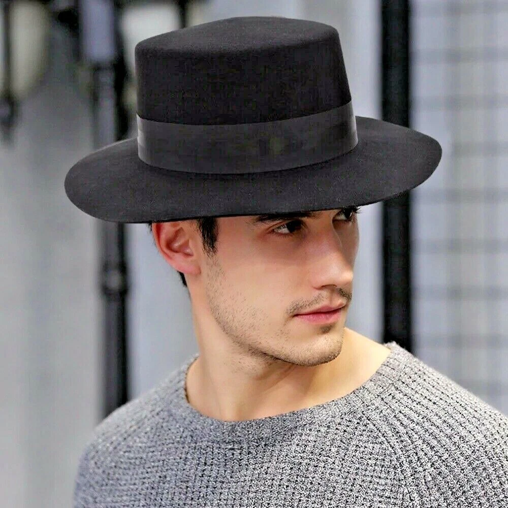 wide brim fedora men