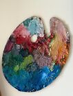 Original, 'Artist Palette 6' Paint, Oil Painting, Art, 15"x12"